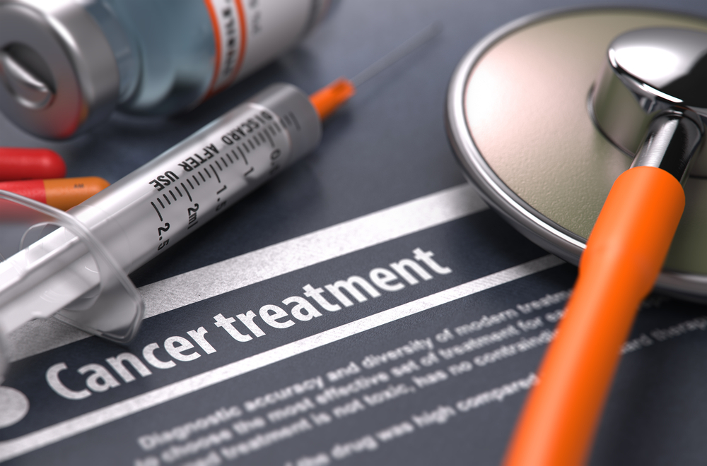 Cancer,Treatment.,Medical,Concept,On,Grey,Background,With,Blurred,Text